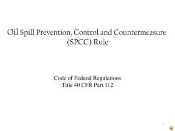 Oil Spill Prevention, Control And Countermeasure (SPCC) Rule