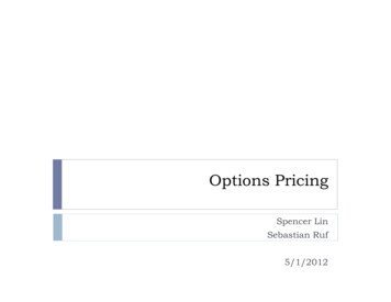 Options Pricing - University Of California, Berkeley