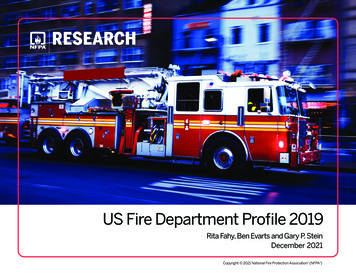 US Fire Department Profile 2019 - NFPA
