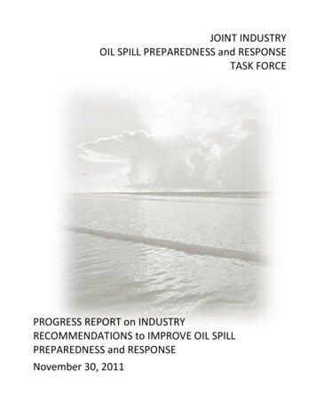 JOINT INDUSTRY OIL SPILL PREPAREDNESS And RESPONSE TASK FORCE