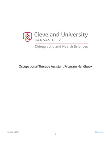 Occupational Therapy Assistant Program Handbook