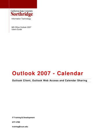 Outlook 2007 - Calendar