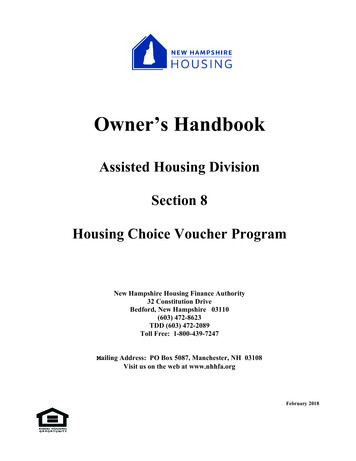 Assisted Housing Division Section 8 Housing . - New Hampshire Housing
