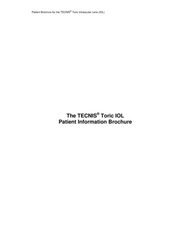 The TECNIS Toric IOL Patient Information Brochure