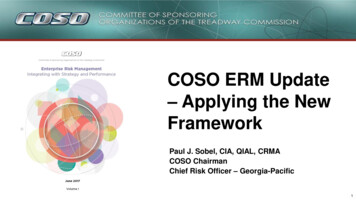 COSO ERM Update Applying The New Framework