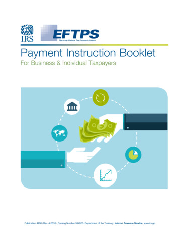 Payment Instruction Booklet - EFTPS
