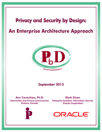 Privacy And Security By Design - IPC