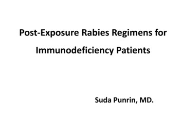 Post-Exposure Rabies Regimens For Immunodeficiency Patients