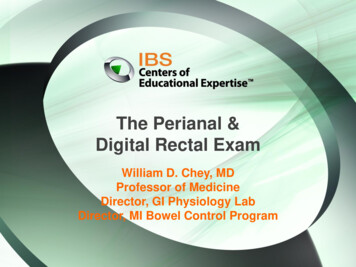 The Perianal & Digital Rectal Exam - GIHF