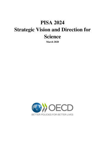 PISA 2024 Strategic Vision And Direction For Science - OECD