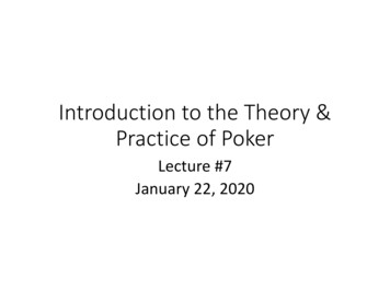 Introduction To The Theory & Practice Of Poker - Avi Rubin