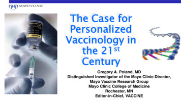 The Case For Personalized Vaccinology In The 21 Century - HHS.gov