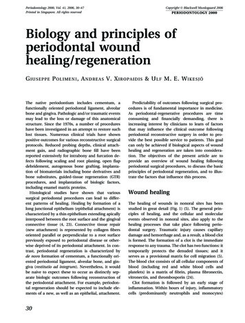 Biology And Principles Of Periodontal Wound Healing/regeneration - UC