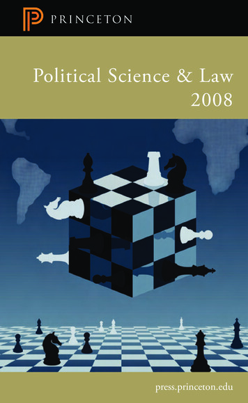Political Science & Law 2008 - Princeton University