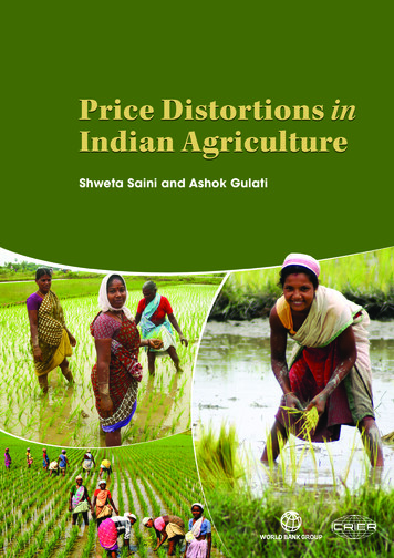 Price Distortions In Indian Agriculture - ICRIER