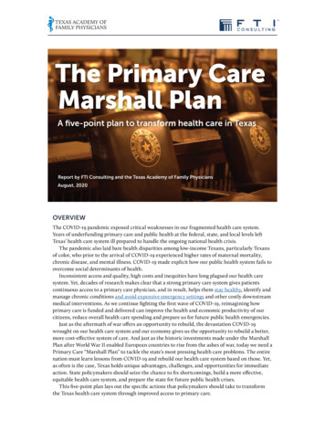 The Primary Care Marshall Plan - TAFP