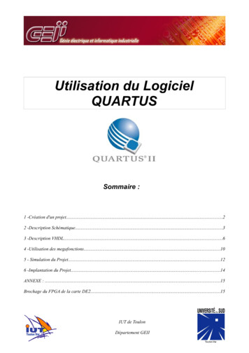 Utilisation Du Logiciel QUARTUS - Univ-tln.fr