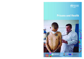 Prisons And Health - WHO/Europe Intranet