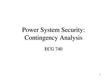 Power System Security: Contingency Analysis