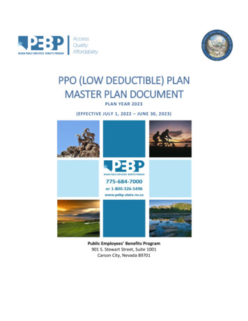 Ppo (Low Deductible) Plan Master Plan Document