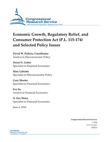Economic Growth, Regulatory Relief, And Consumer Protection Act (P.L .