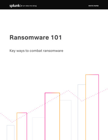Ransomware 101 - Key Way To Combal Malware - Splunk
