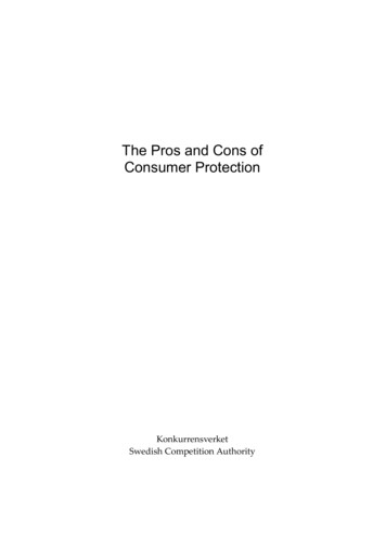 The Pros And Cons Of Consumer Protection 2011 - Konkurrensverket