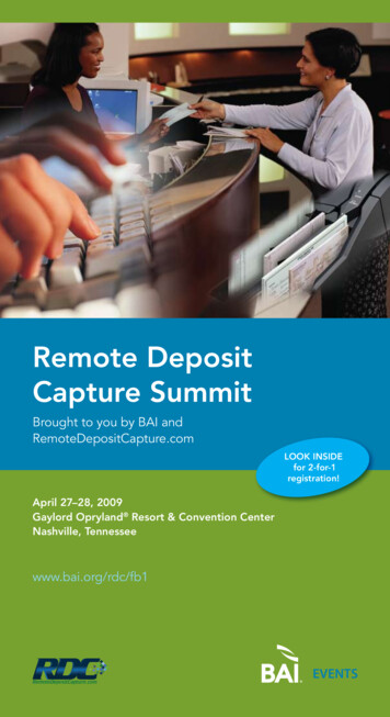 Remote Deposit Capture Summit