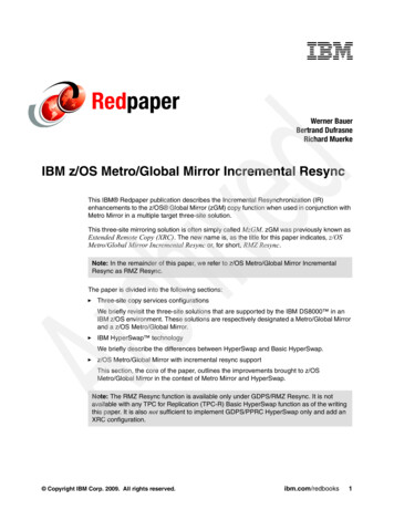IBM Z/OS Metro/Global Mirror Incremental Resync