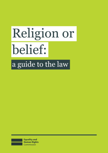 Religion Or Belief - Equality And Human Rights Commission