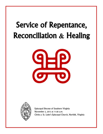 Service Of Repentance, Reconciliation & Healing
