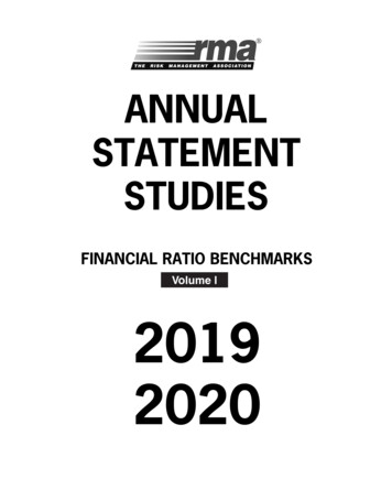 2019 RMA FinRatioBenchmarks FRONTMATTER REV3 - ValuSource