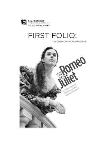 ROMEO AND JULIET Entire Folio - Shakespearetheatre 
