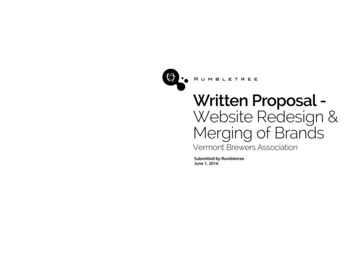 Written Proposal - Website Redesign & Merging Of Brands
