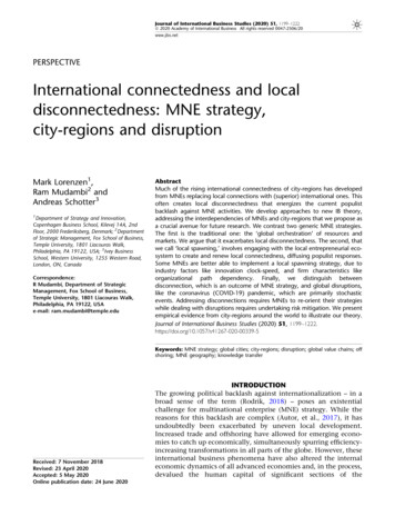International Connectedness And Local Disconnectedness: MNE . - Springer
