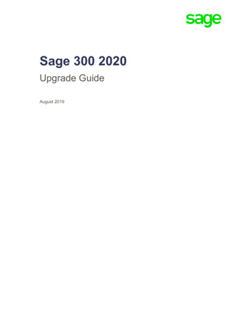 Sage 300 2020 Upgrade Guide