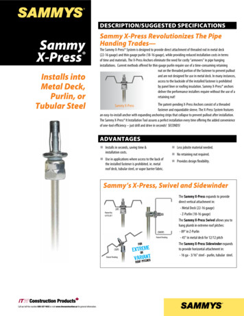 DESCRIPTION/SUGGESTED SPECIFICATIONS Sammy Handing Trades . - Buildex