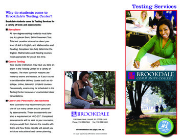 Why Do Students Come To Brookdale's Testing Center?