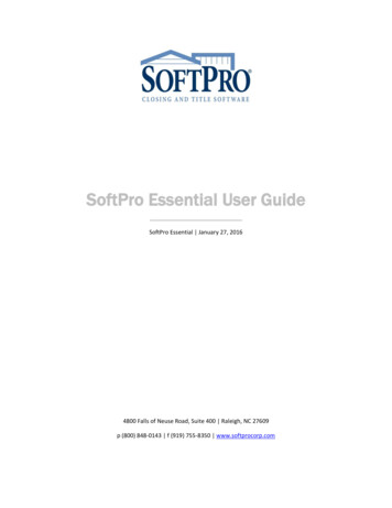 SoftPro Essential User Guide