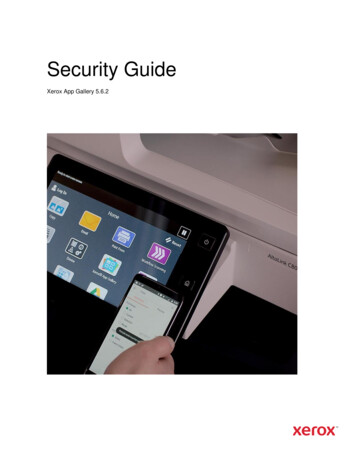 Security Guide (Information Assurance Disclosure) Xerox App Gallery 5.6