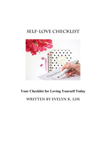 Self-Love Checklist - Evelyn Lim