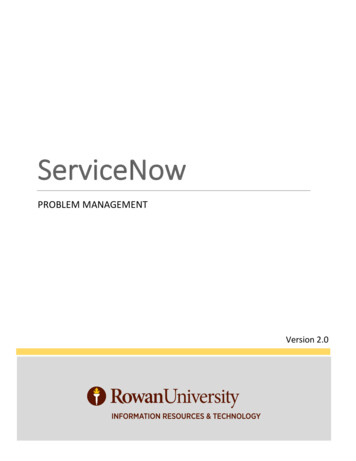Problem Management 2.0 - Rowan University