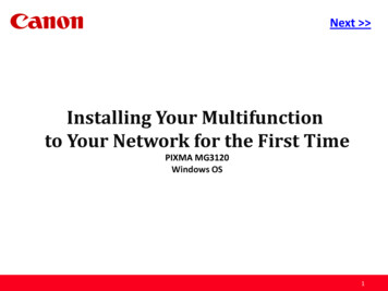 Installing Your Multifunction To Your Network For The First Time