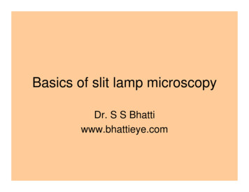 Basics Of Slit Lamp Microscopy - Bhatti Eye