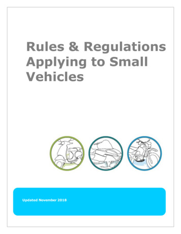 Rules & Regulations Applying To Small Vehicles - Alberta