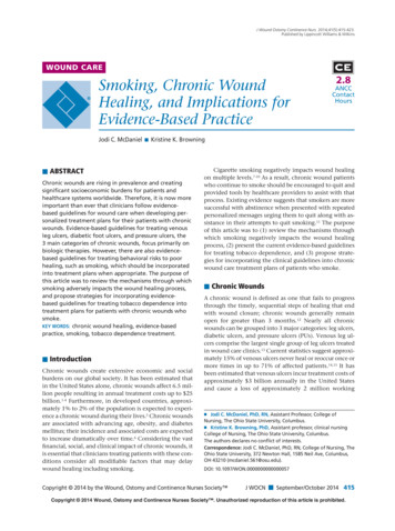 WOUND CARE Smoking, Chronic Wound Healing, And Implications For .