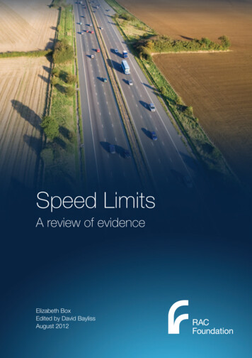 Speed Limits - RAC Foundation