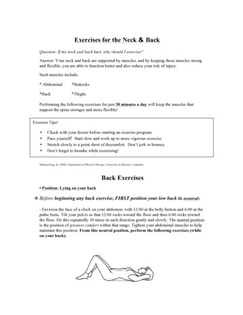 Exercises For The Neck Back - Fort Wayne Orthopedics
