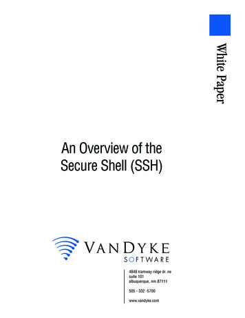 An Overview Of The Secure Shell (SSH) - VanDyke