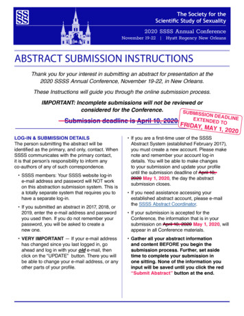 Abstract Submission Instructions - Iu